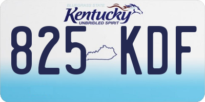 KY license plate 825KDF