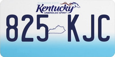 KY license plate 825KJC