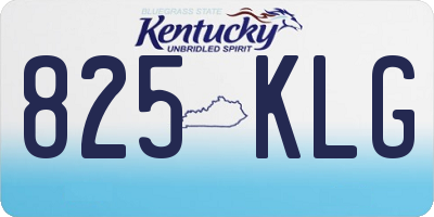 KY license plate 825KLG