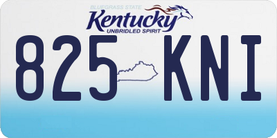 KY license plate 825KNI