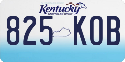 KY license plate 825KOB