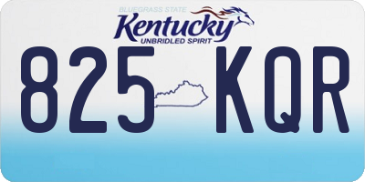KY license plate 825KQR