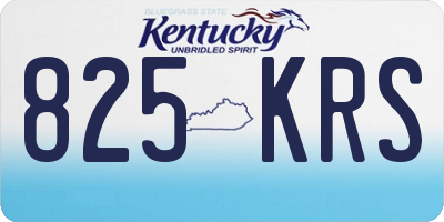 KY license plate 825KRS