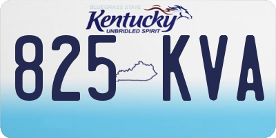 KY license plate 825KVA