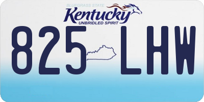 KY license plate 825LHW