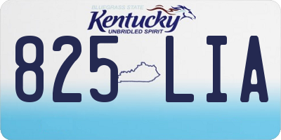 KY license plate 825LIA