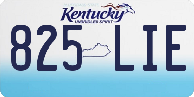 KY license plate 825LIE
