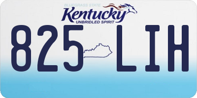 KY license plate 825LIH