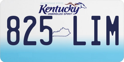 KY license plate 825LIM