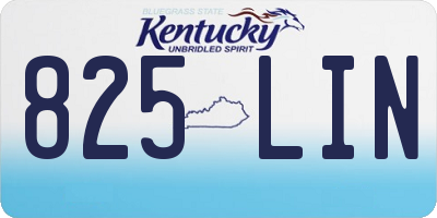 KY license plate 825LIN