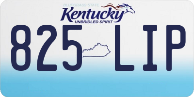 KY license plate 825LIP