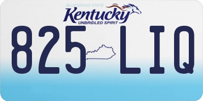 KY license plate 825LIQ