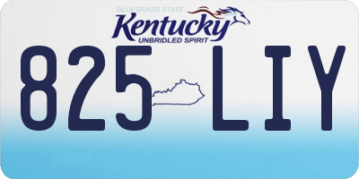 KY license plate 825LIY