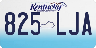 KY license plate 825LJA