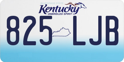 KY license plate 825LJB