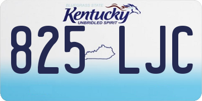 KY license plate 825LJC