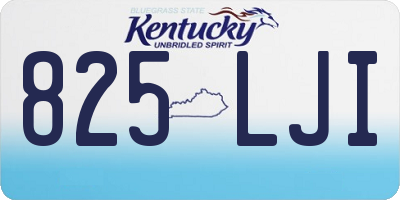 KY license plate 825LJI