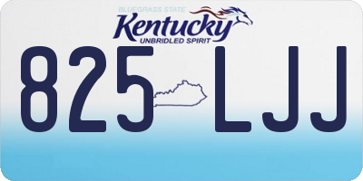 KY license plate 825LJJ
