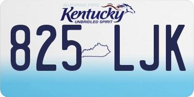 KY license plate 825LJK
