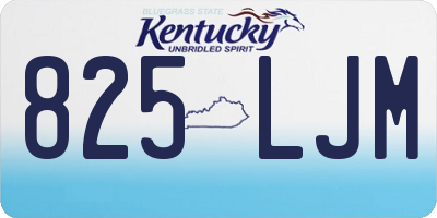 KY license plate 825LJM