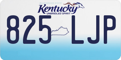 KY license plate 825LJP