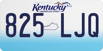 KY license plate 825LJQ