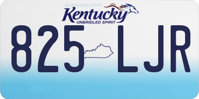 KY license plate 825LJR