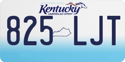 KY license plate 825LJT
