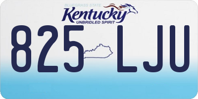 KY license plate 825LJU