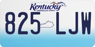 KY license plate 825LJW