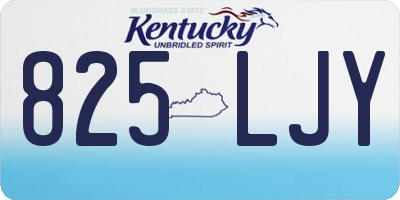 KY license plate 825LJY