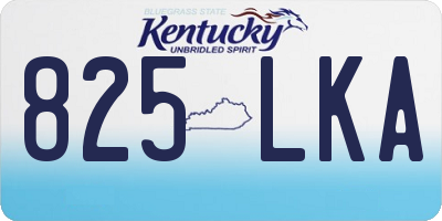 KY license plate 825LKA