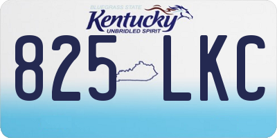 KY license plate 825LKC