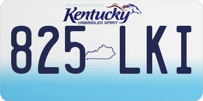 KY license plate 825LKI