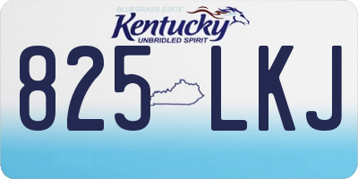 KY license plate 825LKJ