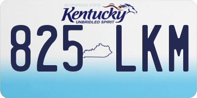 KY license plate 825LKM