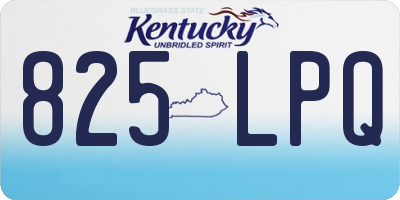 KY license plate 825LPQ