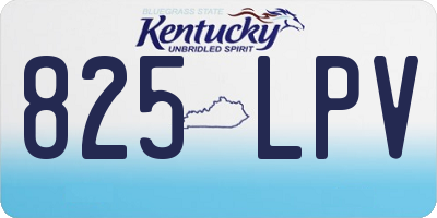 KY license plate 825LPV