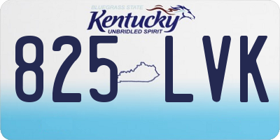 KY license plate 825LVK