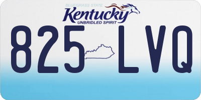 KY license plate 825LVQ
