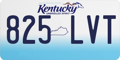 KY license plate 825LVT