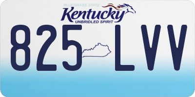 KY license plate 825LVV
