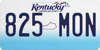 KY license plate 825MON