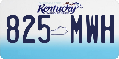 KY license plate 825MWH