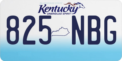 KY license plate 825NBG