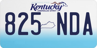KY license plate 825NDA