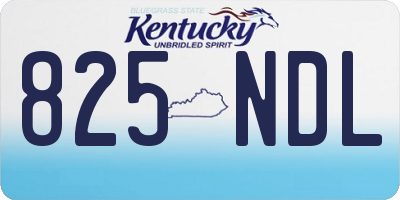 KY license plate 825NDL