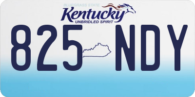 KY license plate 825NDY