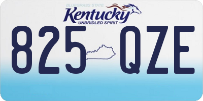 KY license plate 825QZE