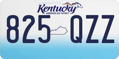 KY license plate 825QZZ